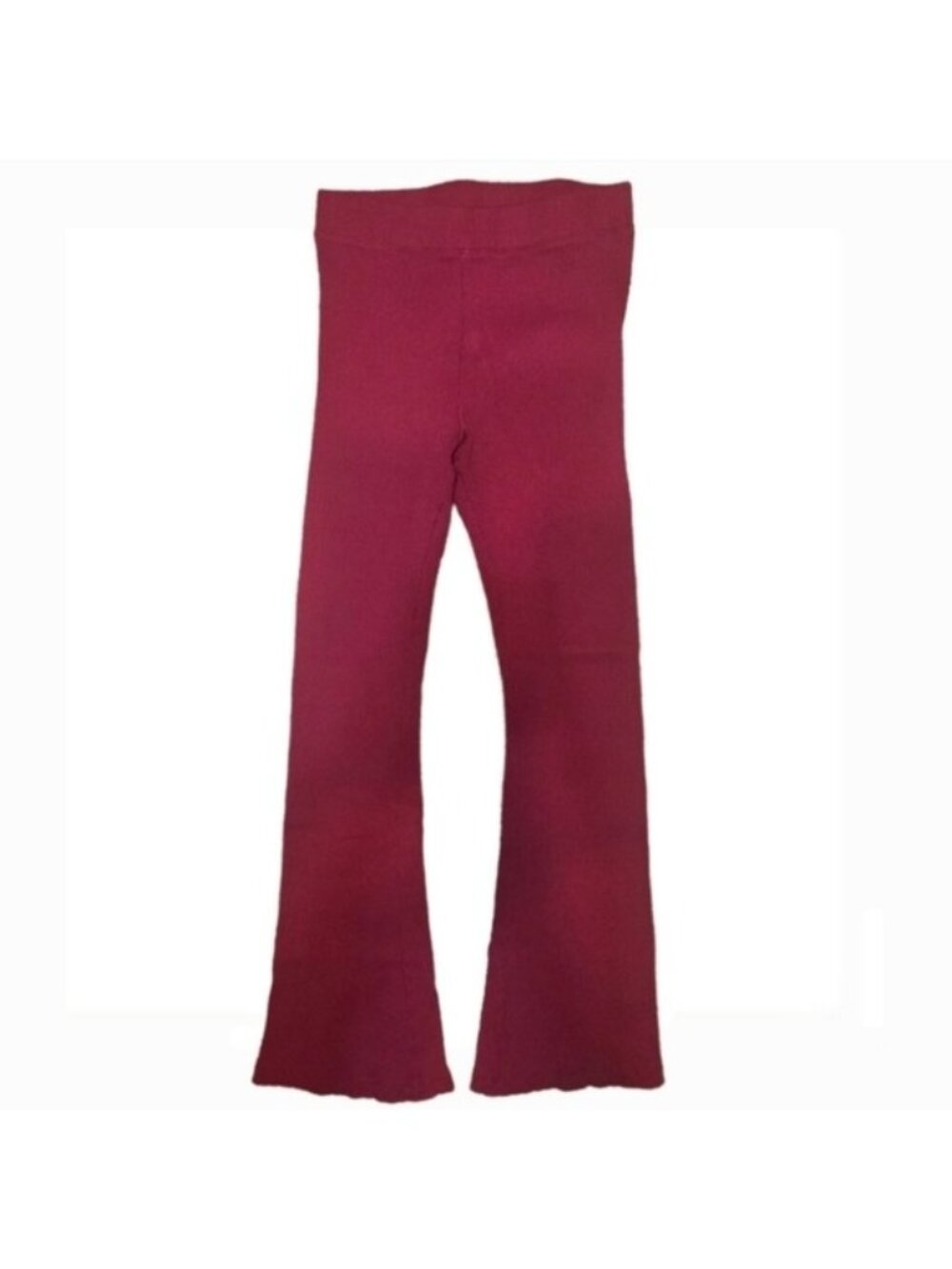 Victoria’s Secret PINK Womens Medium Collegiate Cable-Knit Foldover Flare Pants